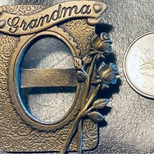 Brass Jonette JJ Brooch Grandma’s Picture Frame